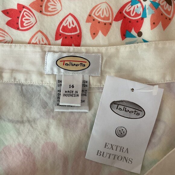 NWT VTG Talbots Misses 14 Mod Floral Skirt - Picture 3 of 4